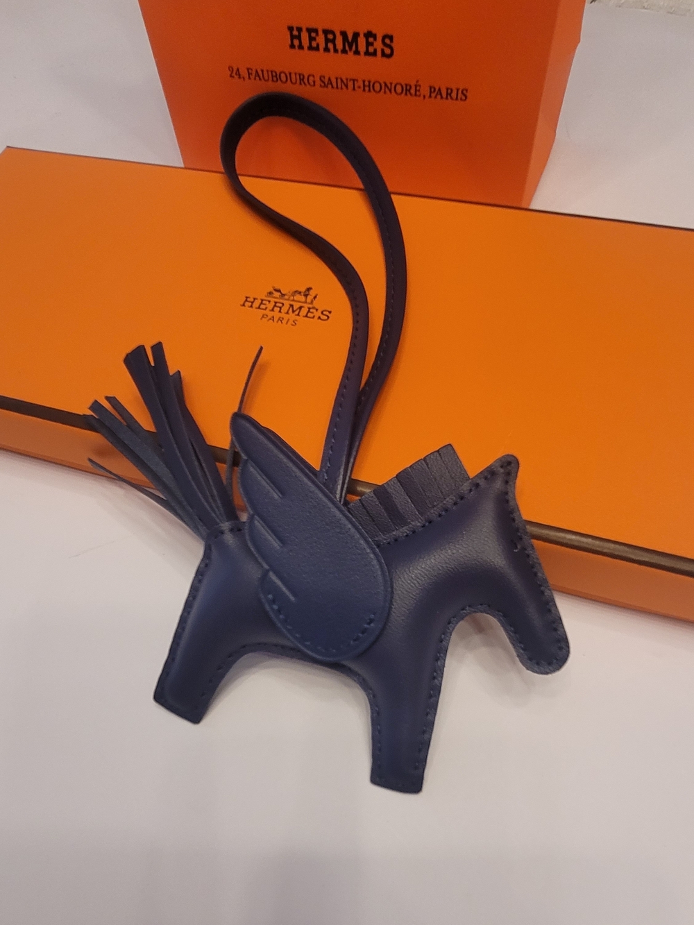 🇫🇷 Hermès Bleu Nuit Rodeo🐎 Horse Bag Charm✨️